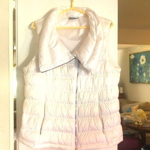 Frosty White Athleta Puffer Down Vest Size XL